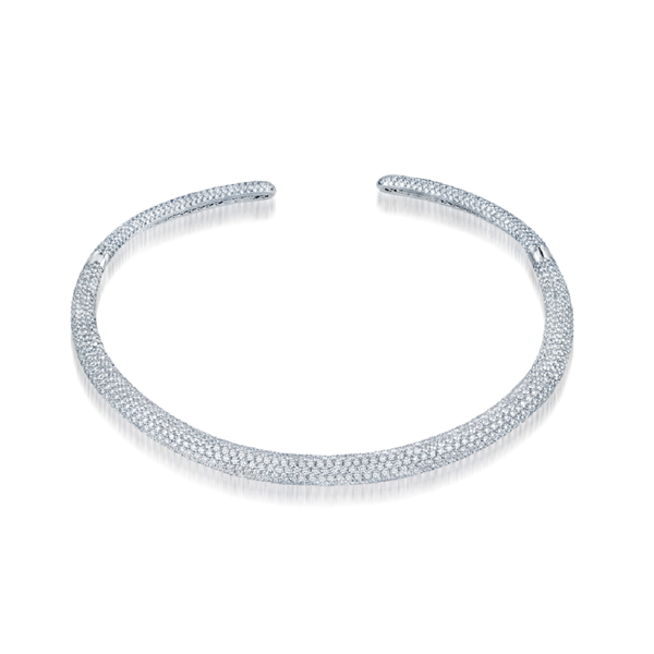 Platinum Diamond Choker Necklace